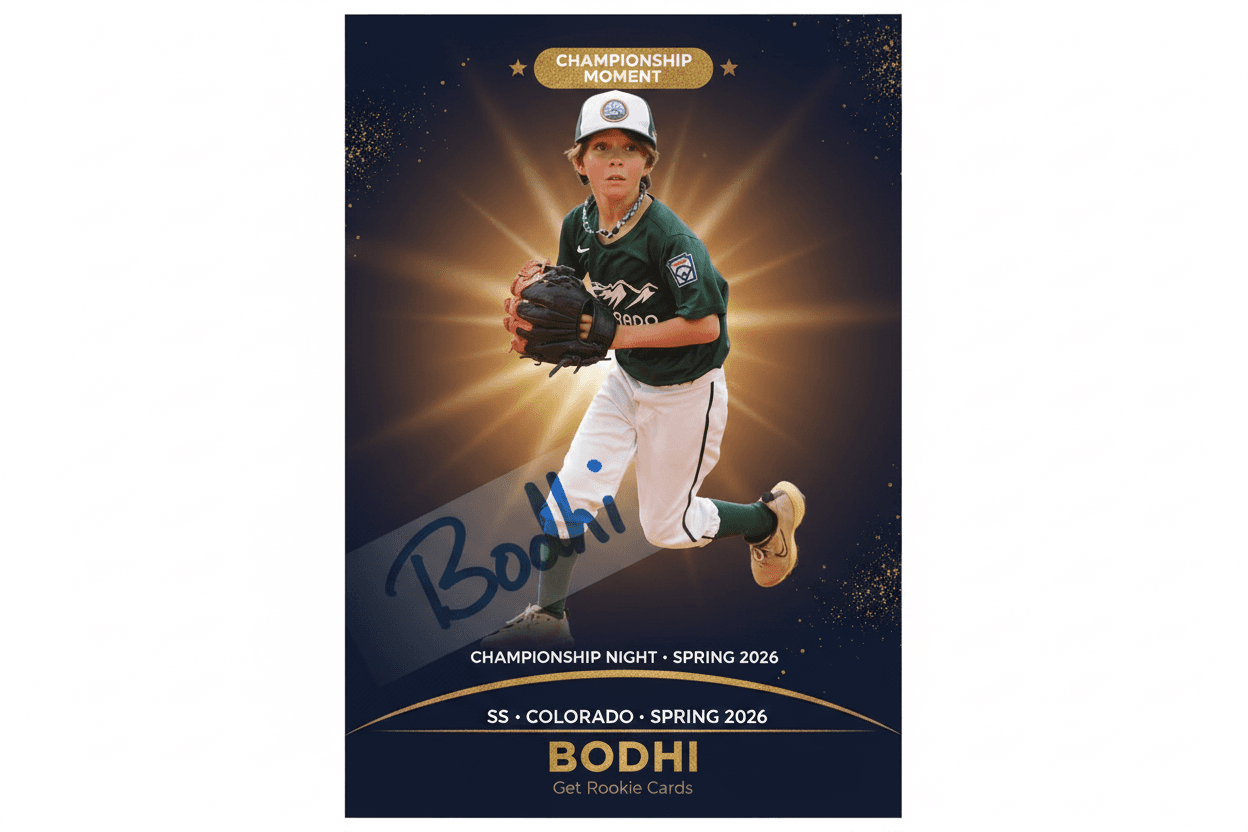 Championship Moment card example