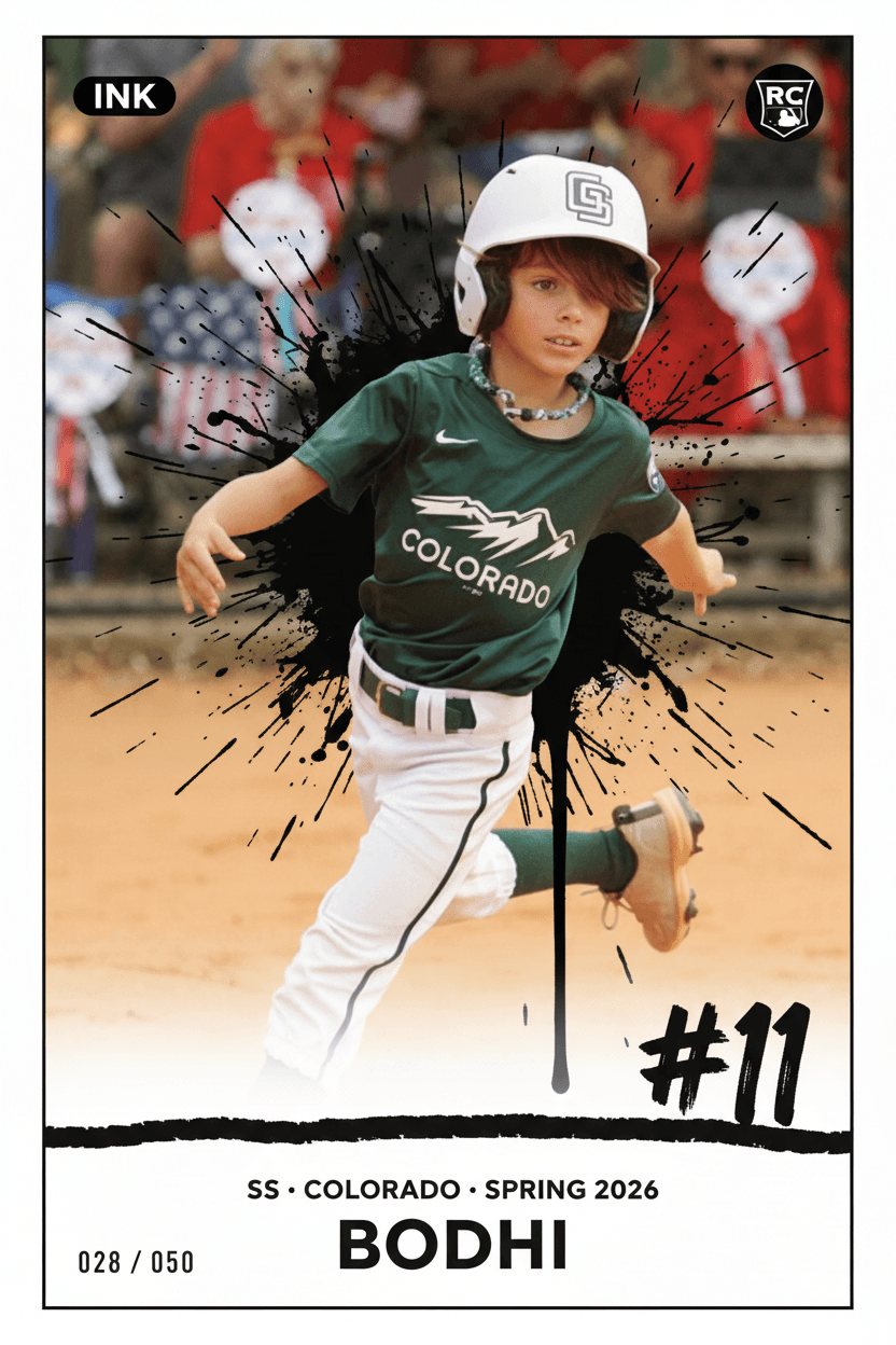 Ink Splash card example