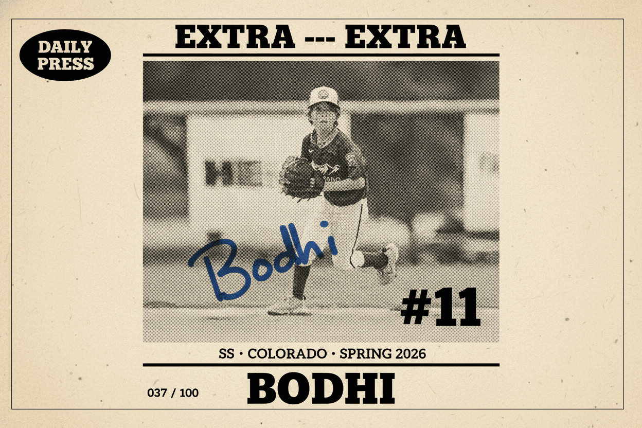 Press Print card example